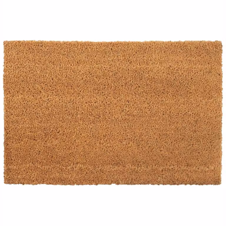 Berkfield Home Durable Rectangular Coir and PVC Door Mat, Brown, W: 80 cm, D: 50 cm