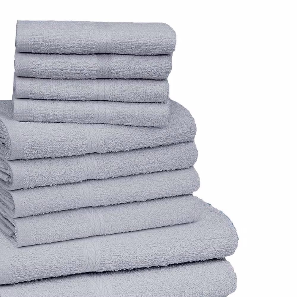 K Collection Grey Egyptian Cotton Towel Set, Pack of 10 – 2