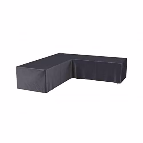 AeroCover Protective L-Shape Corner Sofa Cover in Anthracite Grey, W/D/H: 220 x 220 x 90 cm