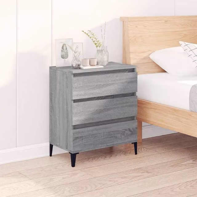 Berkfield Home Grey Sonoma Sideboard in Engineered Wood W/D/H: 60 x 35 x 70 cm