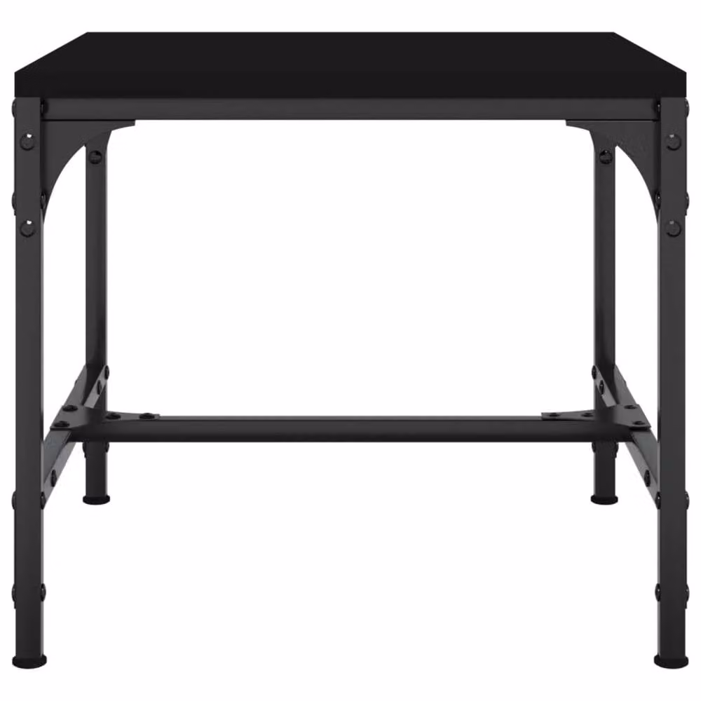 Berkfield Home Set of 2 Black Square Side Tables, W/D/H: 40 x 40 x 35 cm – 5