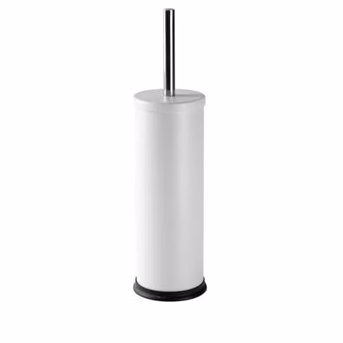 Harbour Housewares Matte White Toilet Brush and Holder Set with Stainless Steel and Plastic Components – 1
