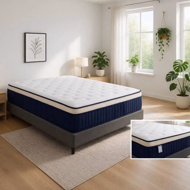 Artesa Soul Medium-Firm Euro Top King Size Mattress in White, W: 150 cm, L: 200 cm, H: 32 cm – 1