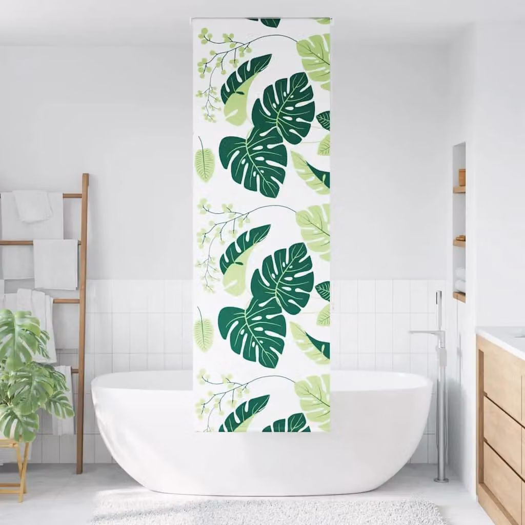 Berkfield Home Opaque Shower Roller Blind in Green, W: 70 cm, H: 240 cm – 2
