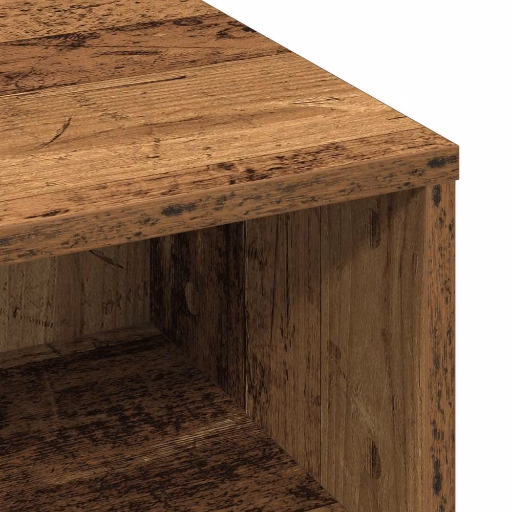 Berkfield Home Rustic Square Coffee Table in Brown, W/D/H: 60 x 60 x 30 cm – 3