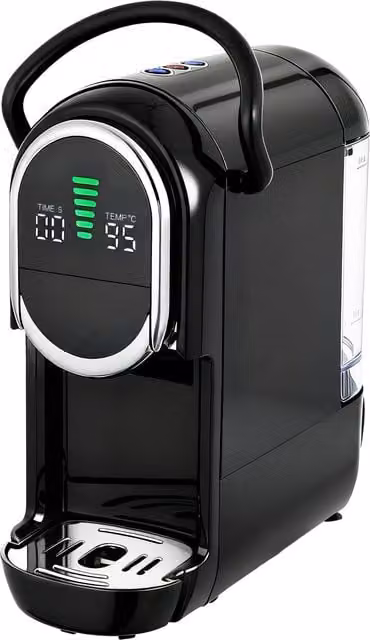 HOMCOM Black Semi Automatic Pod Coffee Machine for Nespresso, Dolce Gusto Capsules and Ground Coffee with 19 Bar Pressure and 0.6 l Removable Tank