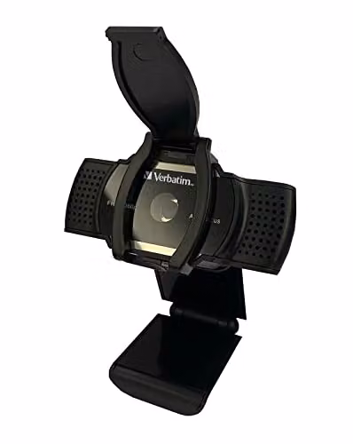 Verbatim Full HD 1080p Webcam with Microphone and Auto Focus in Black