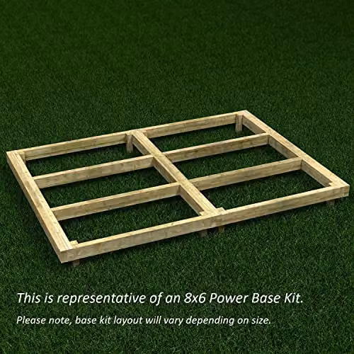 Powersheds Premium Wooden Shed Base in Natural Brown with Pressure Treated Tanalised Timber Bearers – 2