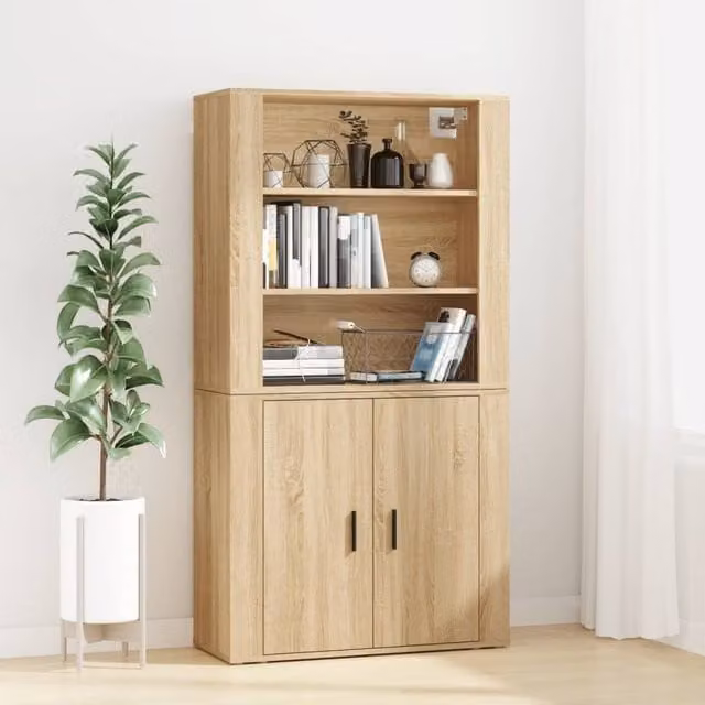 Berkfield Home Sonoma Oak Highboard in Brown