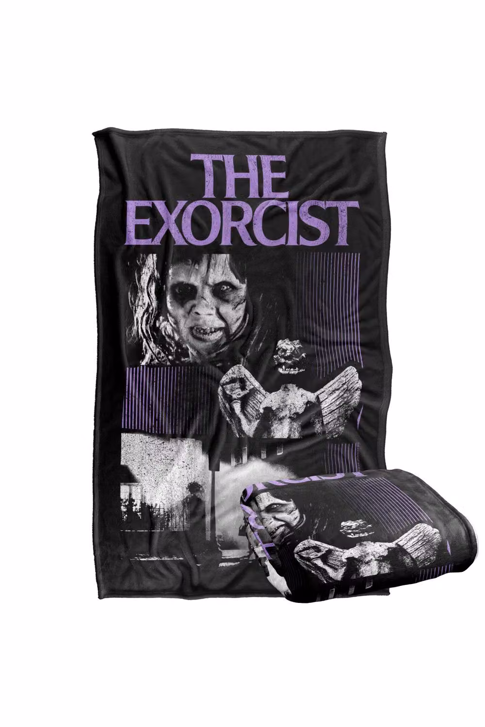 Warner Bros. The Exorcist What An Excellent Day Super Soft Silky Touch Fluffy Throw Blanket, Extra Large, Multicolour – 2