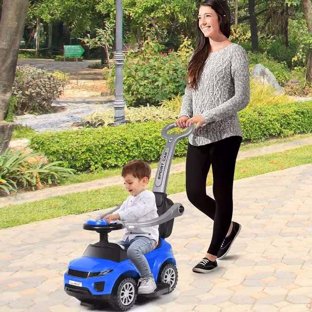Costway 3 in 1 Ride on Push Car, Blue