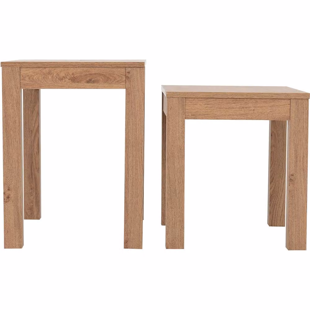 Seconique Leon Nest of 2 Tables in Light Oak – 3