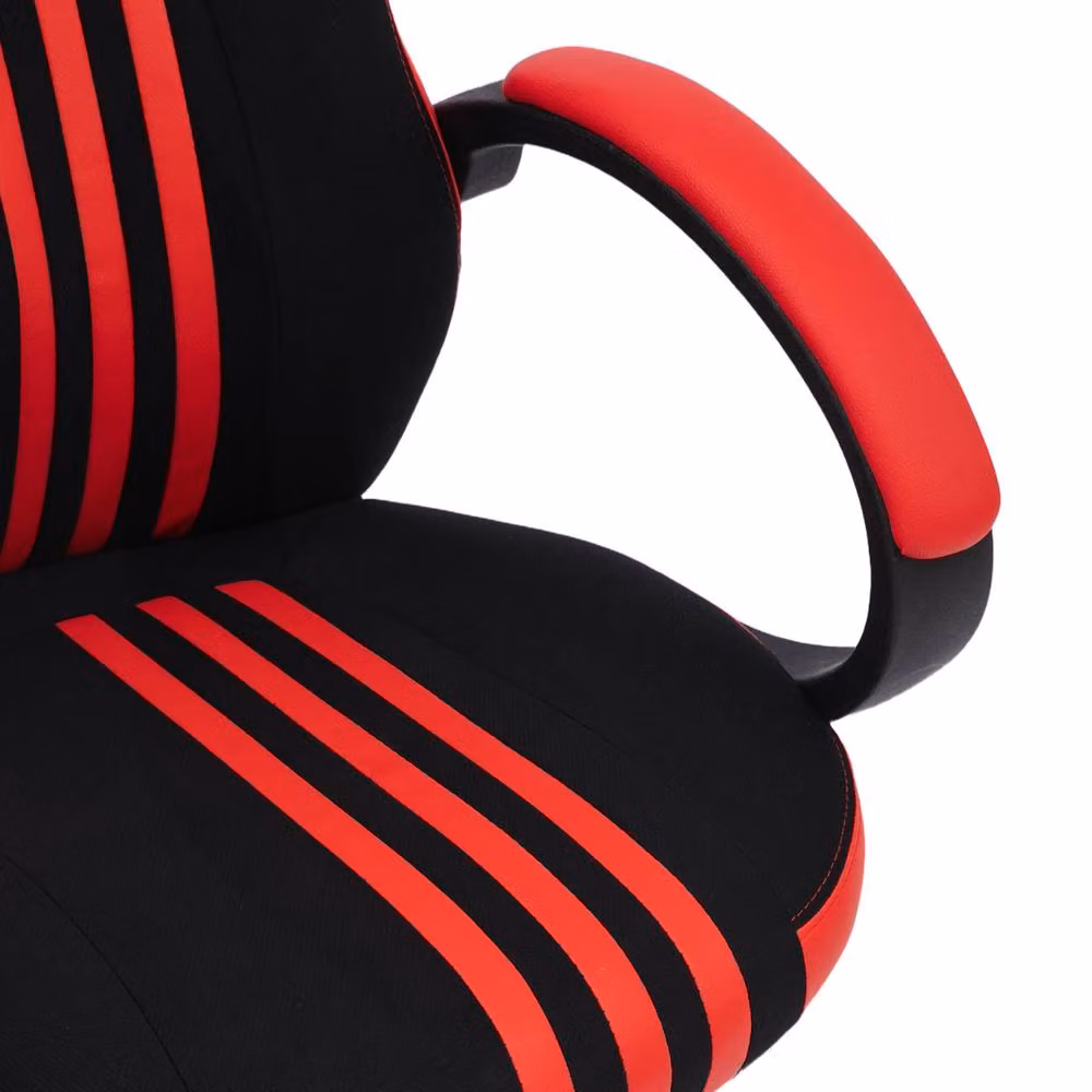 RayGar RG-EDGE Gaming Office Chair in Red and Black with High Back, Padded Armrests and 360 Degree Swivel – 4