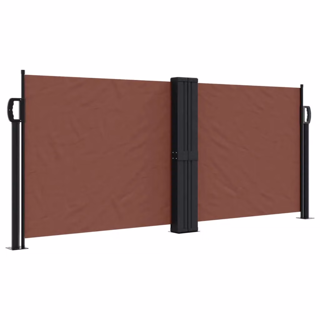 Berkfield Home Retractable Side Awning in Brown, W/H: 600 x 100 cm – 1