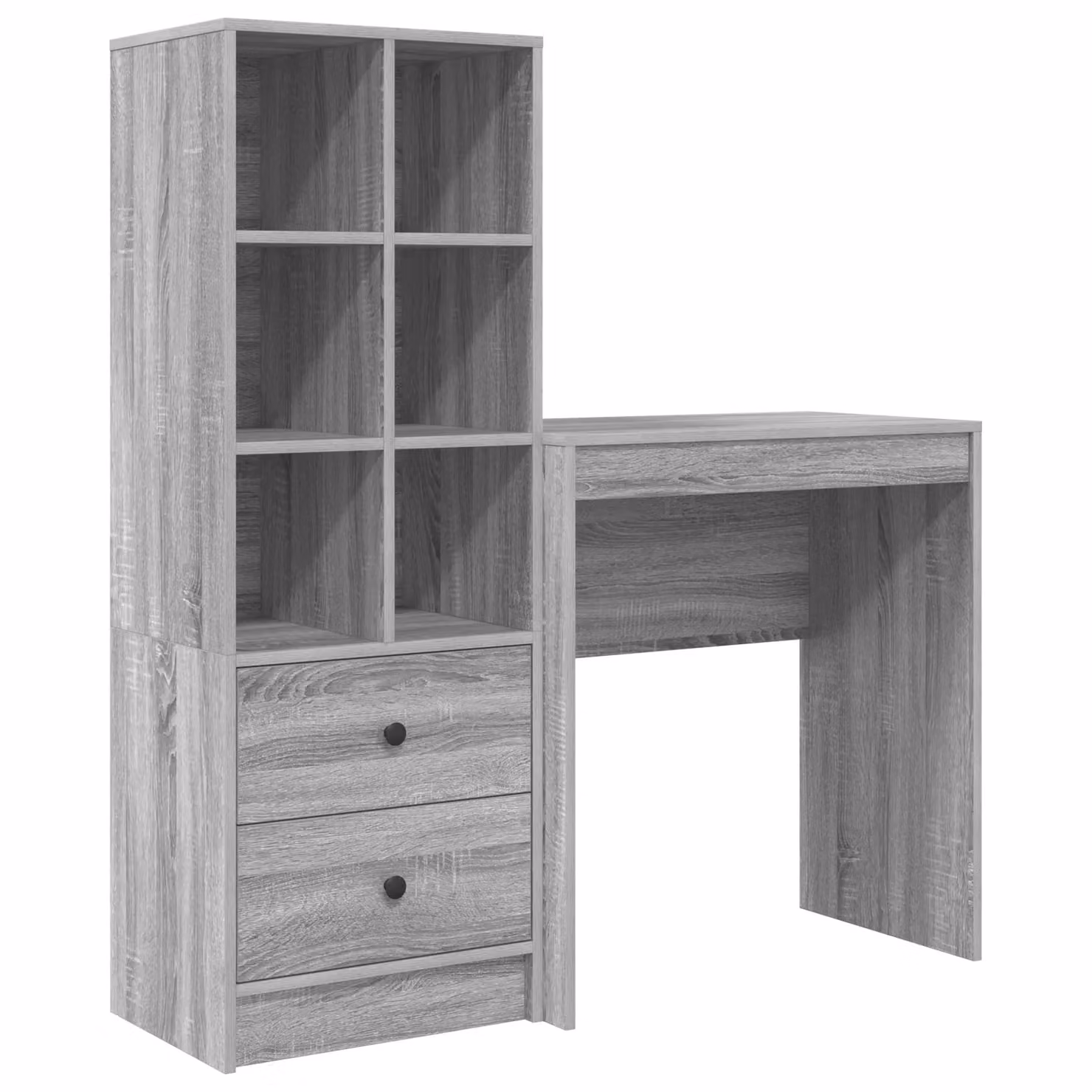 Berkfield Modern Writing Desk with Storage in Grey – 2