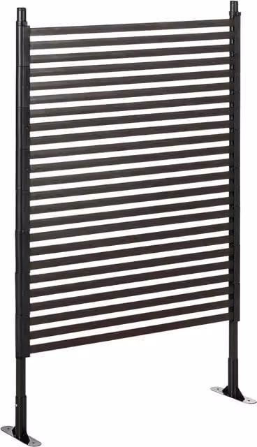 Outsunny Brown PVC-Coated Steel Garden Fence and Decorative Outdoor Animal Barrier for Hard and Soft Ground, H 150 cm x W 93 cm – 1