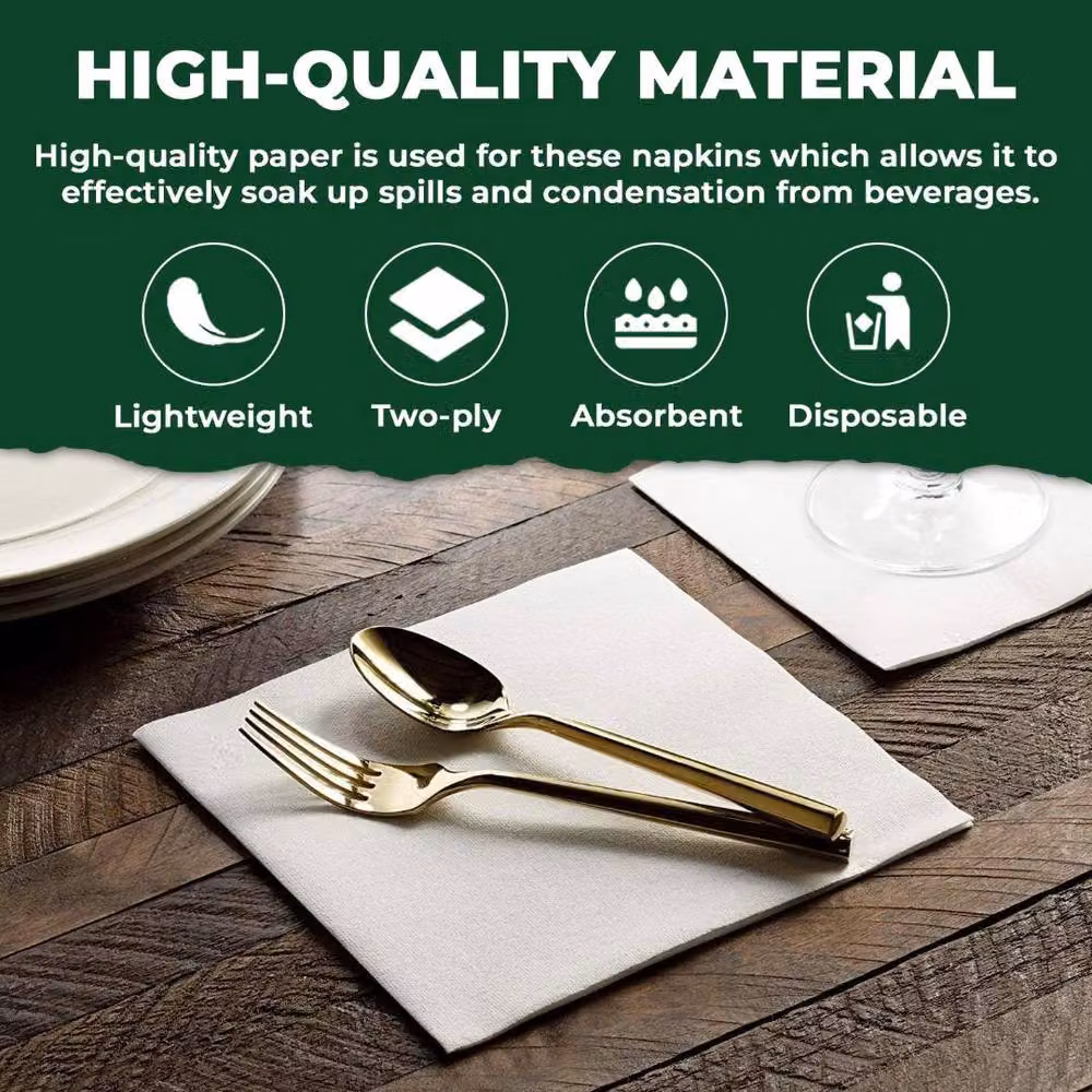 ECONX White 2-Ply Paper Napkins, 40 cm, Pack of 500 – 3