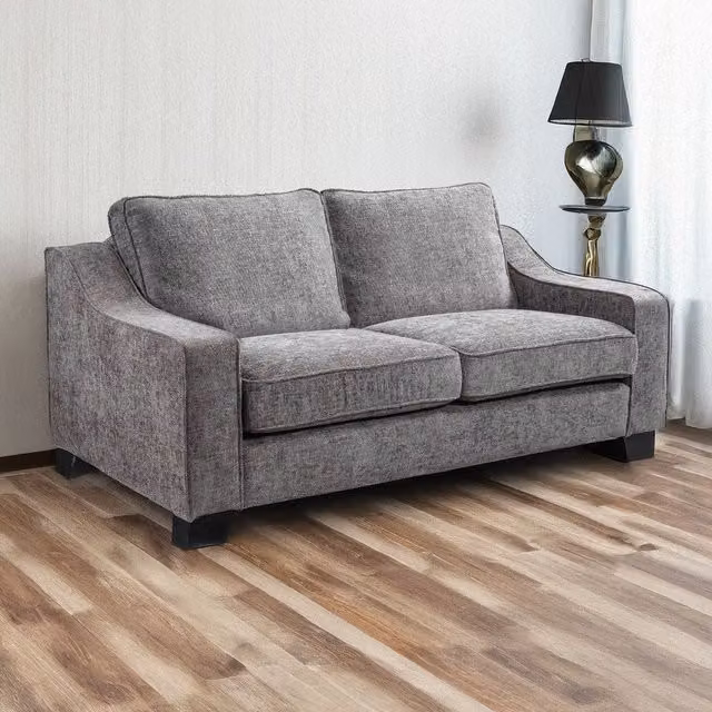 Furnishings For Less UK Nebraska Modern 3 Seater Sofa in Slate Grey Chenille Fabric – 1