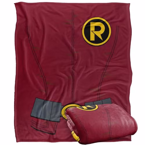 LOGOVISION Batman New Robin Uniform Super Soft Fleece Throw Blanket, Multicolour, W: 127 cm x D: 152.4 cm – 1