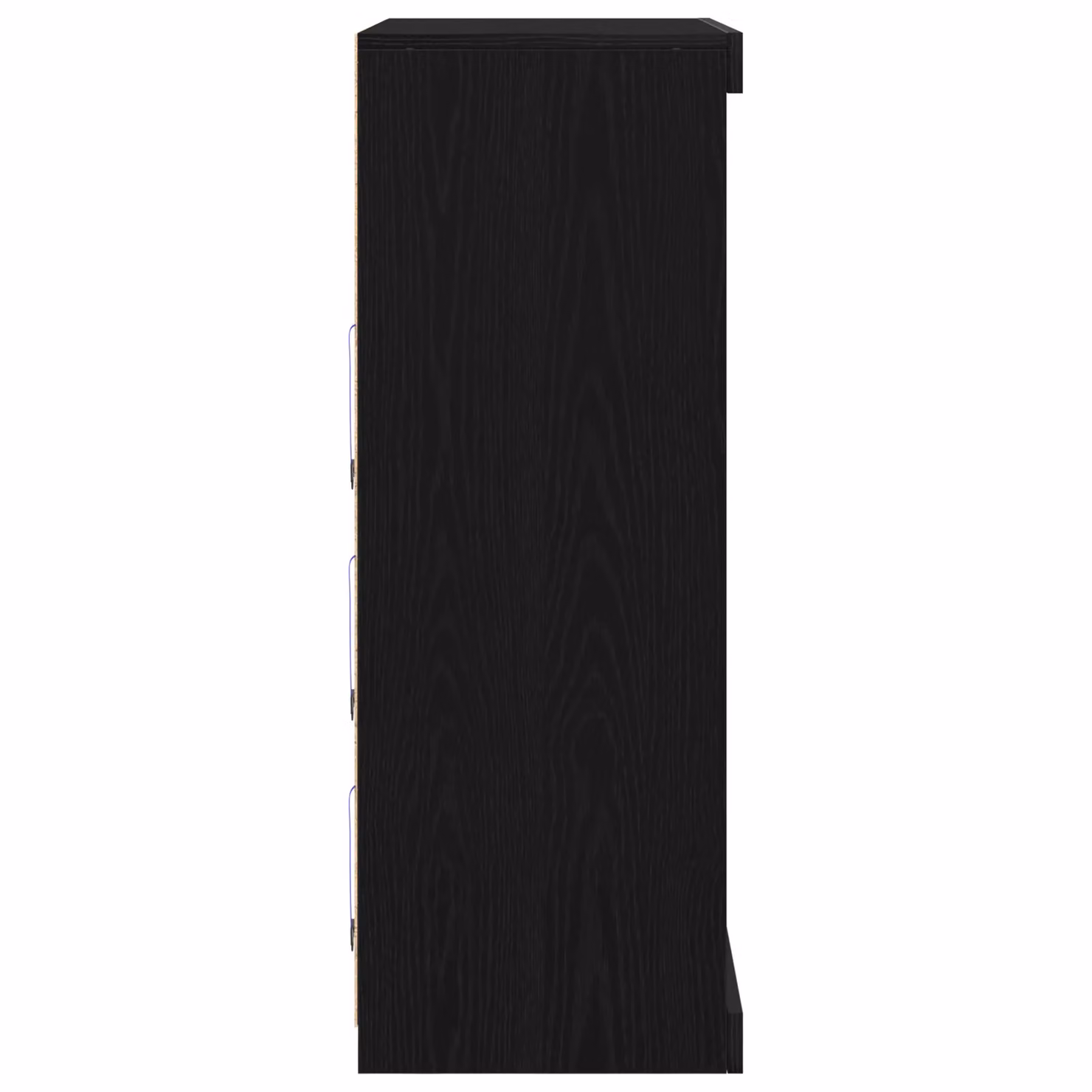 Berkfield Home Modern Black Oak Sideboard with Integrated LED Lights, W/D/H: 41 x 37 x 100 cm – 4