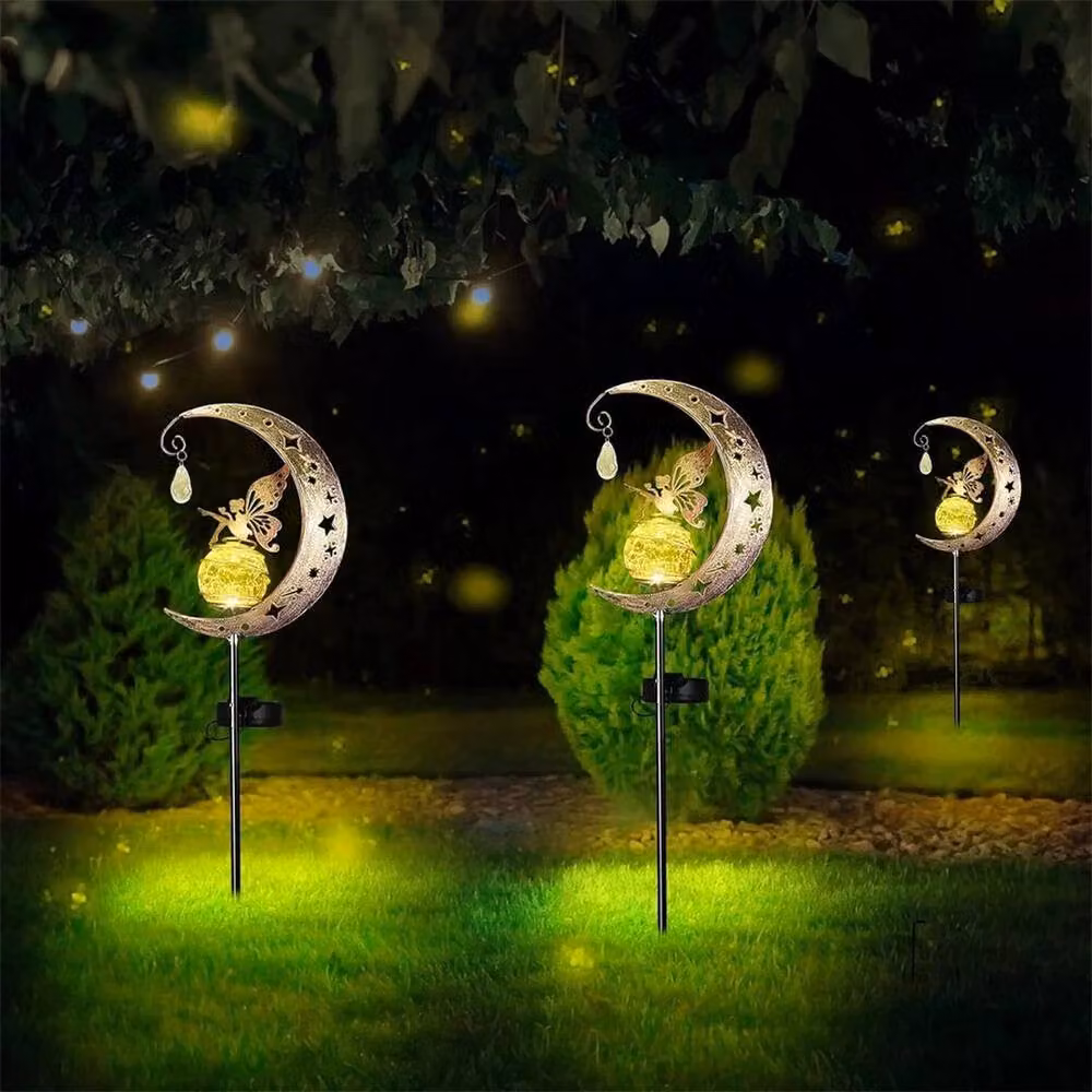 SPETLEK Fairy Garden LED Solar Lights, 2 Pack, Bronze – 4