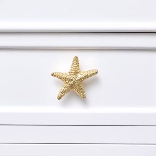 Melody Maison Polished Gold Starfish Metal Drawer Knob