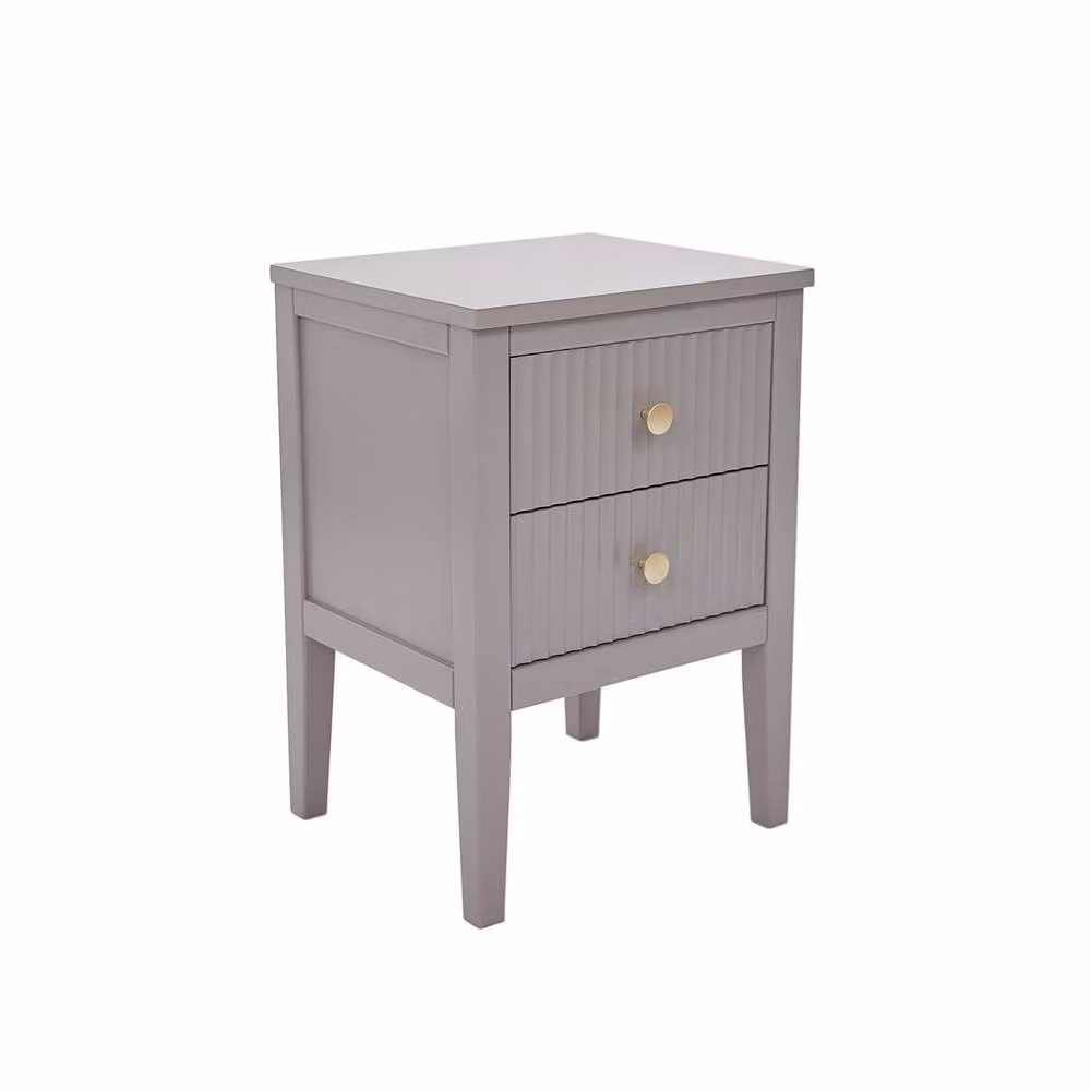 Cabinet Bits Bellaria 2 Drawer Bedside Table in Grey – 2