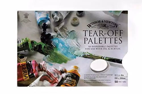 Winsor & Newton White Tear-Off Disposable Paper Palettes for Professionals, W/D/H: 29 x 20 x 2.95 cm – 2