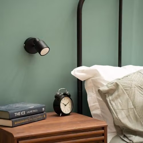 ValueLights Benton Adjustable IP44 Rated Bathroom Wall Light, Black and Gold/Brass, GU10 Mains Wired – 3
