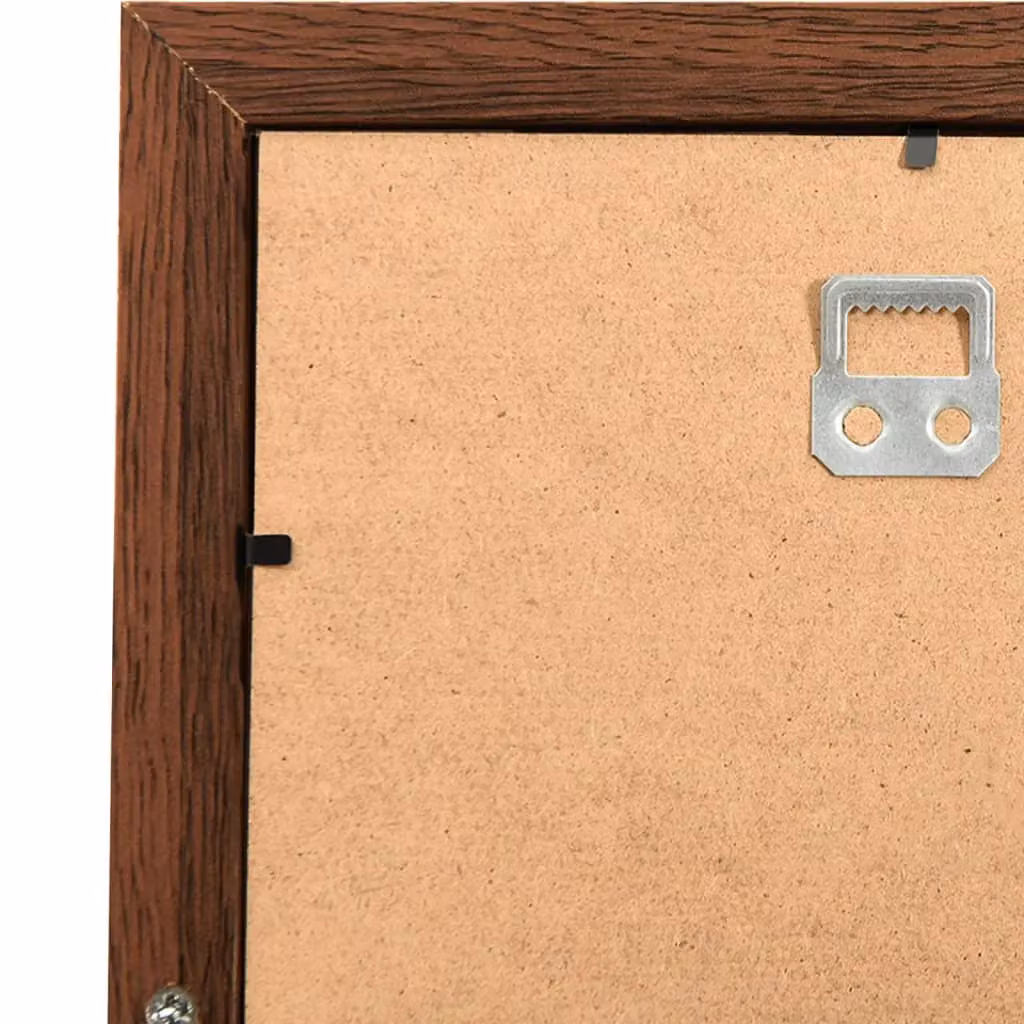 Berkfield Home Modern Rectangular Collage Photo Frame for 10 Pictures, Dark Brown – 5