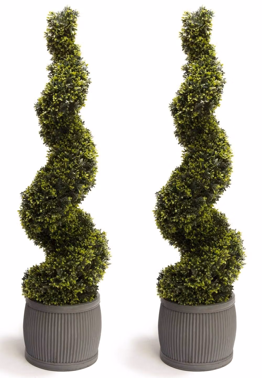 Primrose Artificial Grass Spiral Swirl Topiary Bush, Pack of 2, Green, Height: 150 cm – 4
