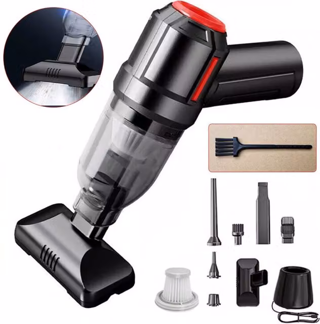SPETLEK Cordless Wet and Dry Car Vacuum Cleaner with HEPA Filter and Blow Function, Black – 1