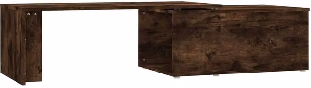 Berkfield Home Smoked Oak Coffee Table in Brown, W/D/H: 150 x 50 x 35 cm – 1