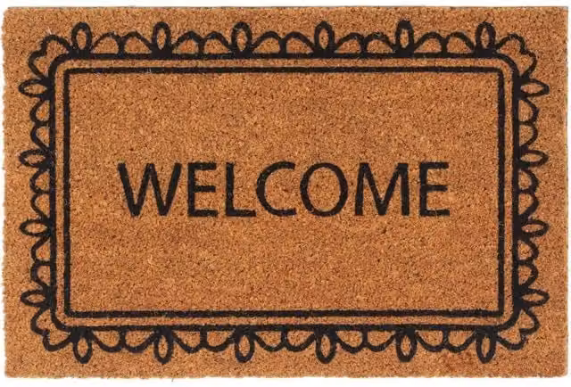 Berkfield Home Brown Coir and PVC Rectangular Door Mat, W/D: 60 x 40 cm – 1