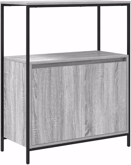 Berkfield Home Bathroom Cabinet with Shelves, Grey Sonoma, W: 76.5 cm, D: 35 cm, H: 95 cm – 1