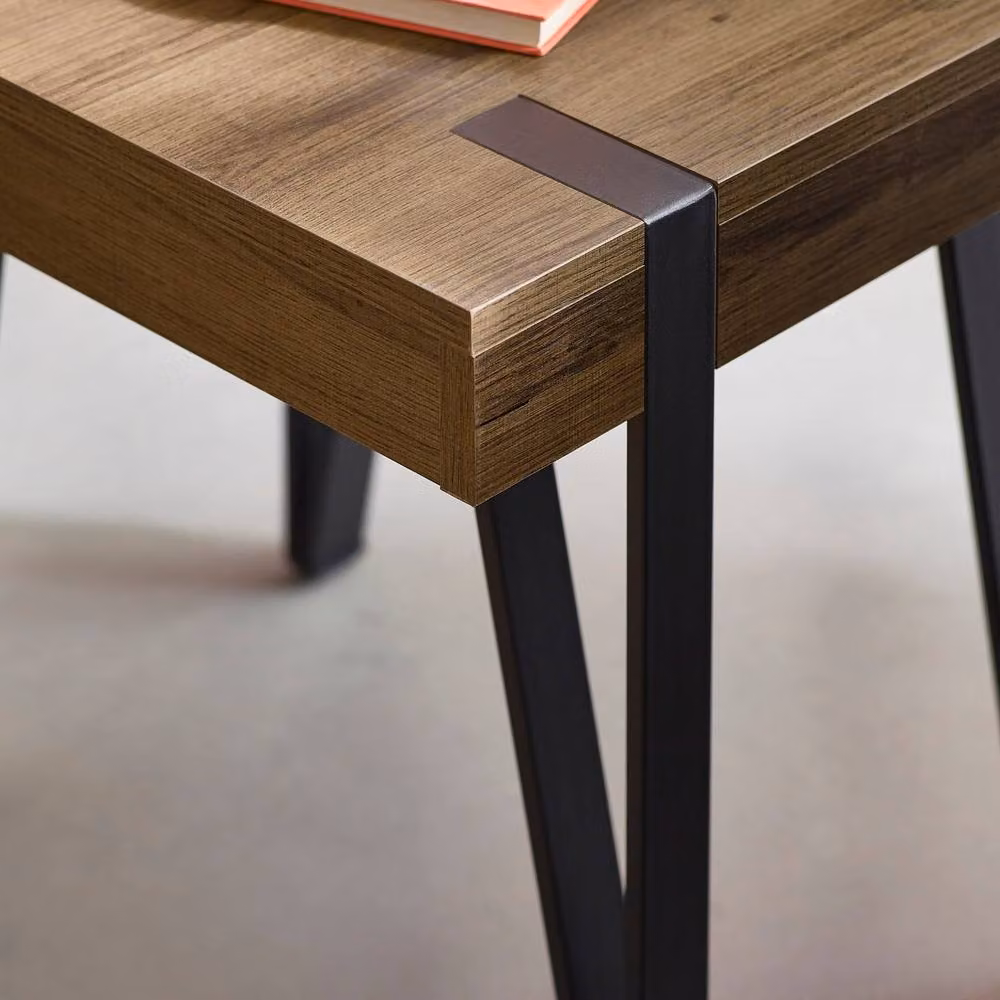 Cheshire Tallis Industrial Square Side Table in Brown and Black, W/D/H: 50 x 50 x 50 cm – 3