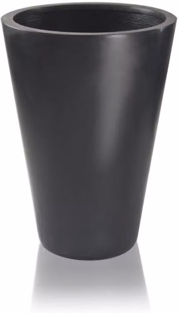 Primrose Calgary Tall Polystone Planter in Black