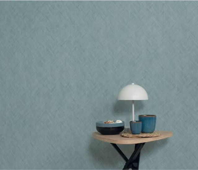 Erismann Plain Modern Abstract Vinyl Wallpaper in Grey and Petrol