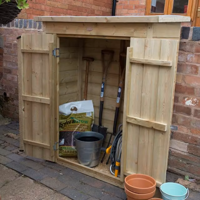 Forest Rustic Brown Shiplap Pent Garden Store
