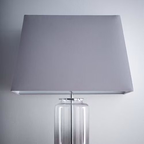 K LIVING Modern Rectangular Grey Fabric Light Shade for Ceiling Pendants and Lamps