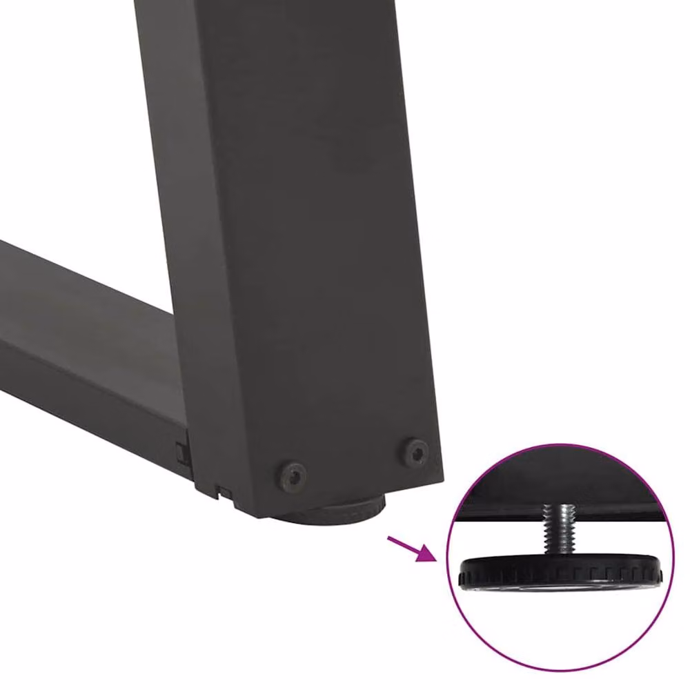 Berkfield Home Modern vidXL U-Shaped Dining Table Legs, 2 Pieces, Anthracite, H: 72 cm, W: 100 cm – 4