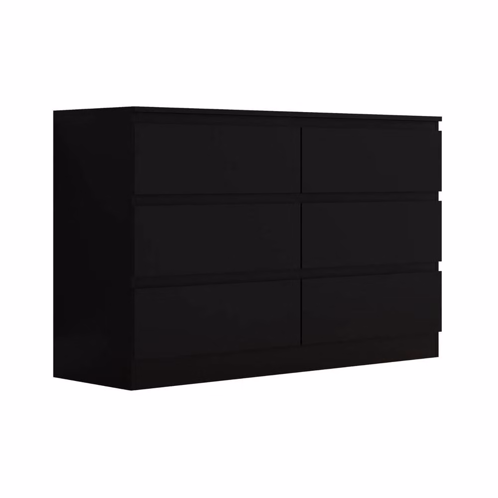 ERGOVEXA 6 Drawer Chest of Drawers in Matt Black Metal – 2