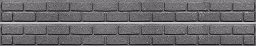 Garden Gear Ultra-Curve EZ Border Flexible Edging, Stone Effect Recycled Rubber Small Brick Edging, Grey (2 Pack)
