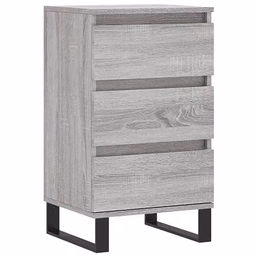 vidaXL Modern Grey Sonoma Sideboard in Engineered Wood W/D/H: 40 x 35 x 70 cm