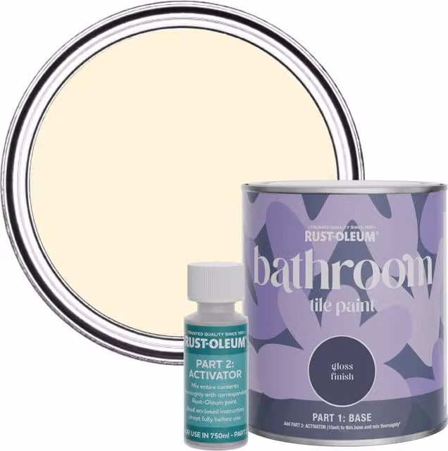 Rust-Oleum Bathroom Tile Paint in Gloss Finish, Beige, 0.75 l