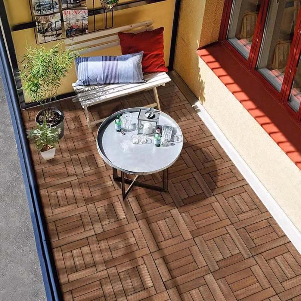 Kelvenix Interlocking Wood Flooring Tiles, Brown, W: 520 mm, L: 10000 mm – 4