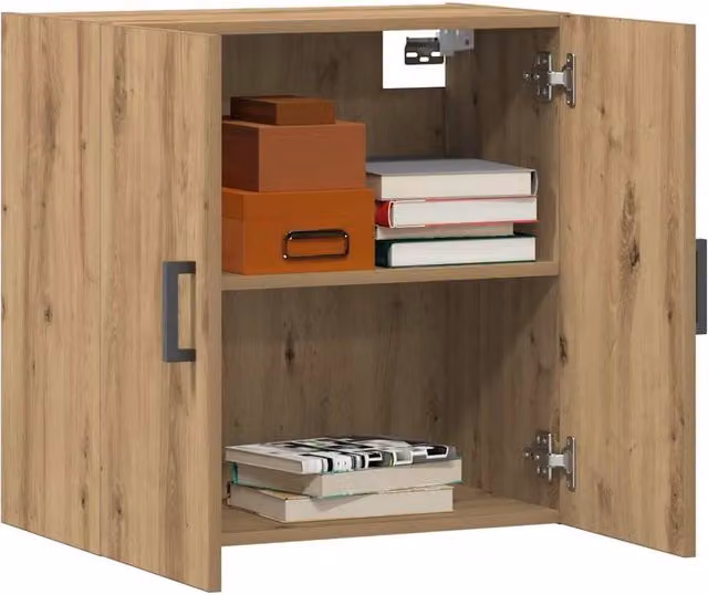 Berkfield Home Artisan Oak Wall Cabinet in Brown, W: 60 cm, D: 31 cm, H: 60 cm – 1