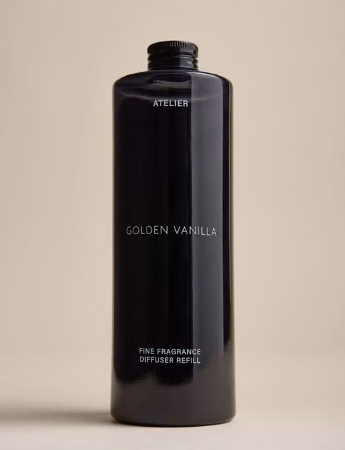 Atelier Golden Vanilla Diffuser Refill, 400ml, Clear