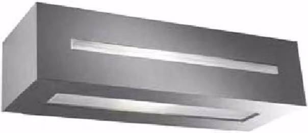 Netlighting Alfil Modern Rectangular Outdoor Wall Light in Grey, Aluminium, IP44, E27 – 2