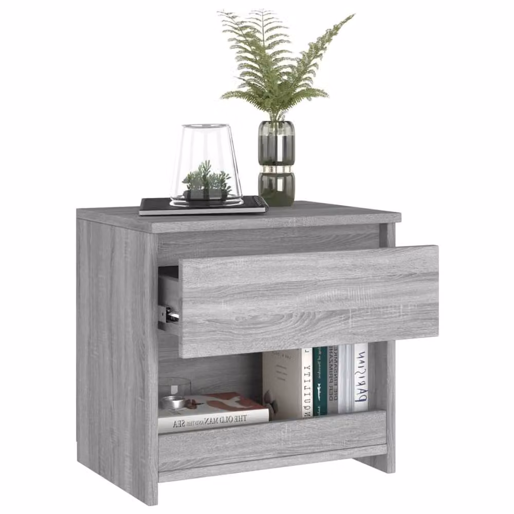Berkfield Home Grey Sonoma Bedside Cabinet W/D/H: 40 x 30 x 39 cm – 3